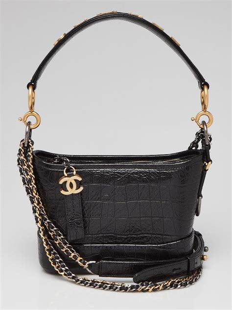 chanel croc gabrielle|Chanel gabrielle leather bag.